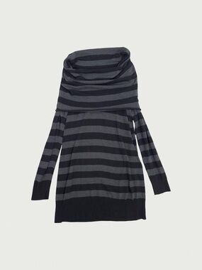 Off the Shoulder Striped Sweater Dress